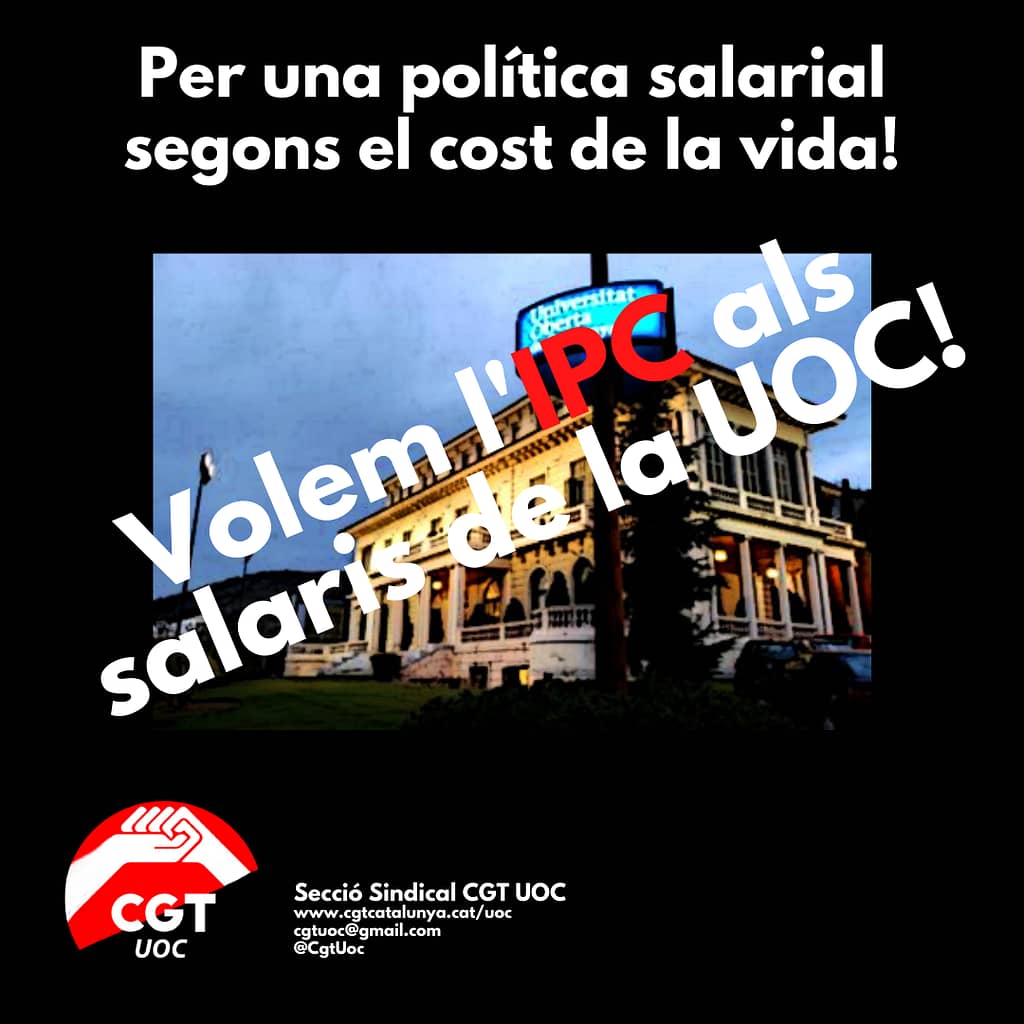 Volem IPC als salaris UOC