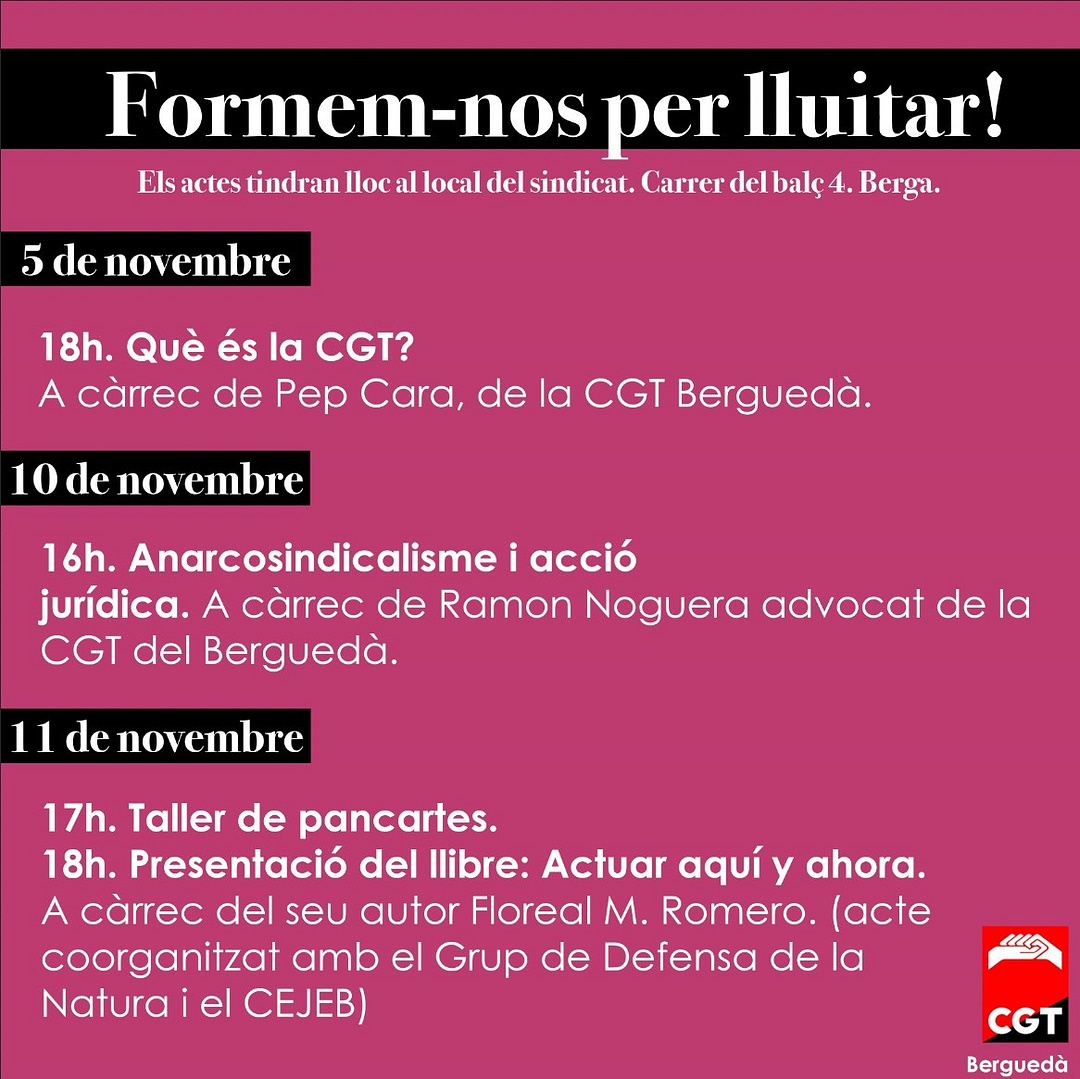 Formació sindical CGT Berga noviembre 2022