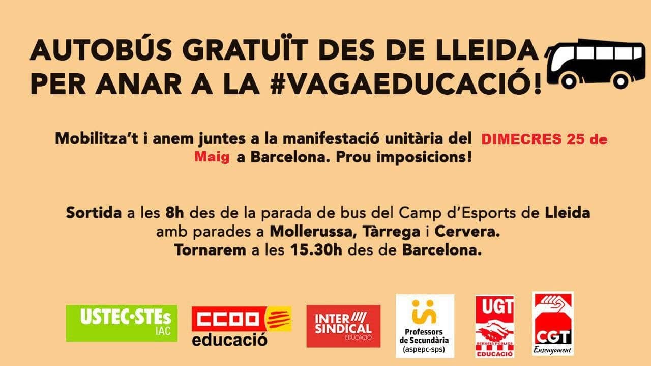 Vaga 25maig bus Lleida