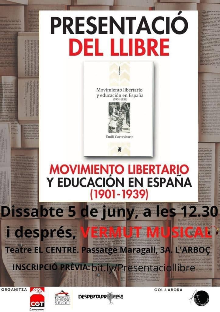 Presentació del llibre "Movimiento Libertario y Educación en España (1901-1939)"