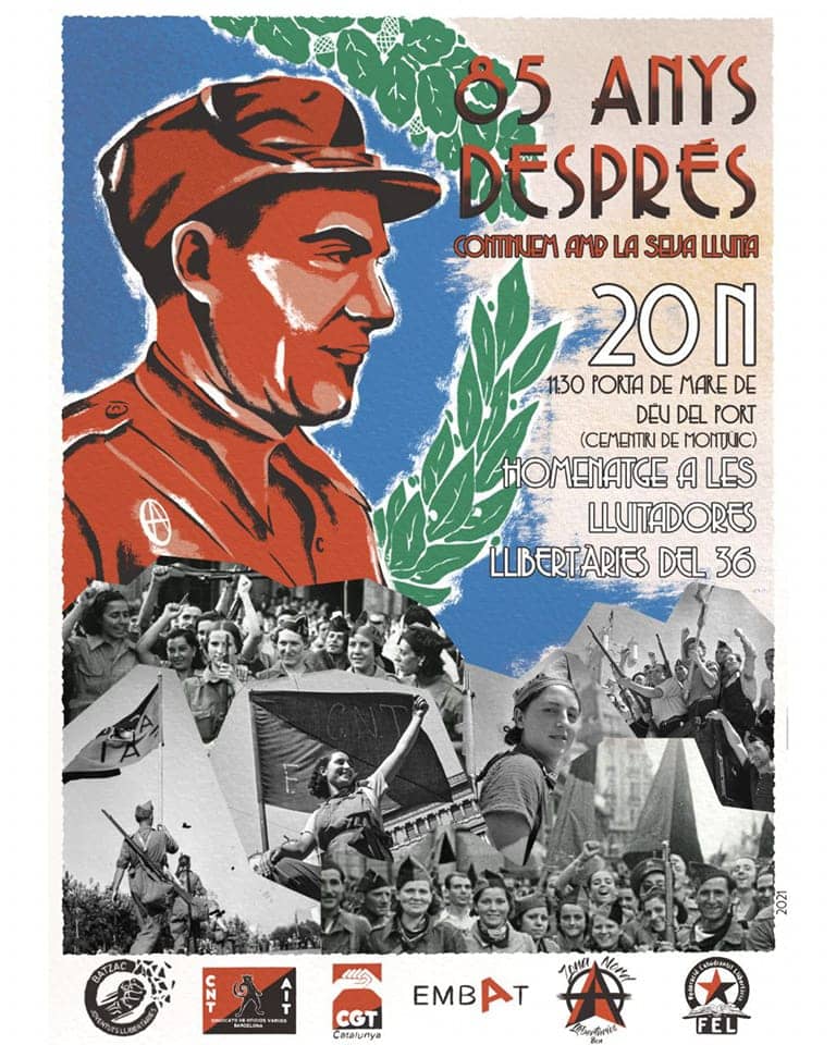 Aniversari Durruti CGT Catalunya 20 nov 2021